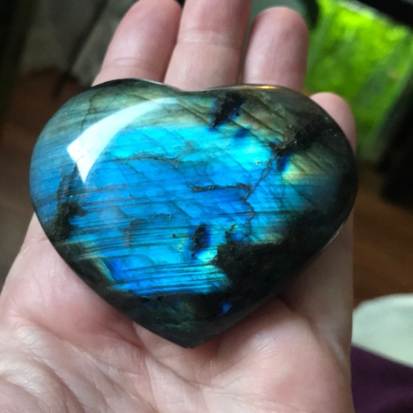 Other - Heart shaped natural labradorite gemstone ✨charged
